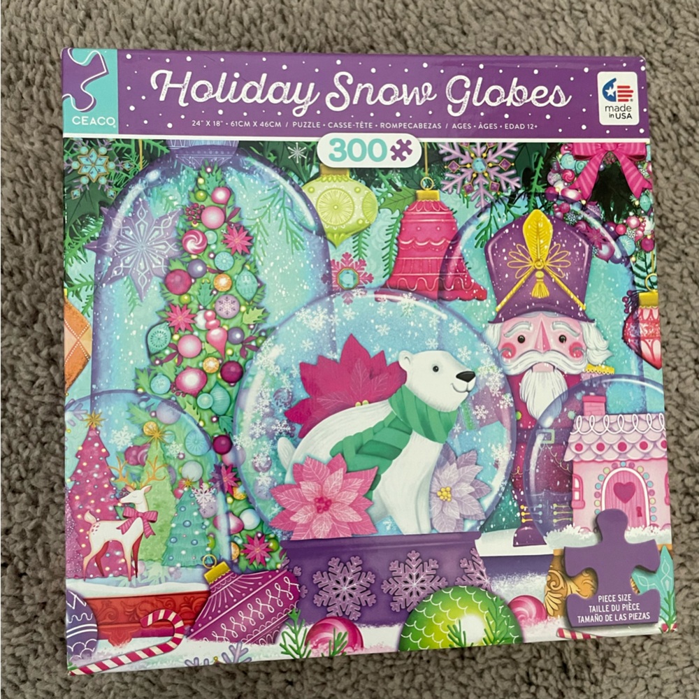 Ceaco Holiday Snow Globes 300 Piece Puzzle